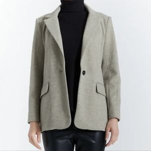 Oat New York NWOT Light Tan Oversized Boyfriend Blazer